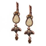 Sahara Mother Of Pearl Drop Lever Back Earrings