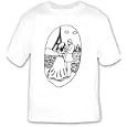 T-shirt with "black and white", lovers, France, trees, romance, bushes, "Eiffel Tower", couple, Europe, pair, Paris, "Seine River"