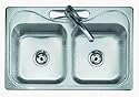 Sterling 11402-4 Double Bowl Sink 8" Deep Stainless Steel