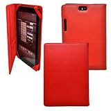 CrazyOnDigital Slim Folio Leather Case for Motorola Droid XYBoard 8.2 Xoom 2 Media Edition (Red) .