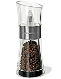Cole and Mason H581710 Inverta Flip Acrylic and Brushed-Chrome Pepper Mill