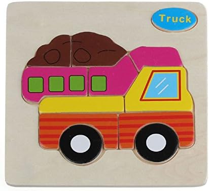 Sannysis Cool Wooden Puzzle Educational Developmental Training Toy(Truck)