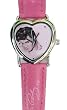 ELVIS ladies watch.Gorgeous heart shaped watch case with signature pink leather band. Very pretty packaging