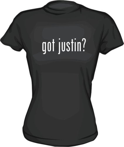 got justin? Logo Womens Babydoll tee Shirt in 6 Colors Small thru XL