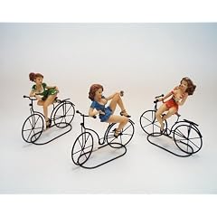 M�dchen auf Fahrrad 3-fach s (GK ca. 22x20cm)