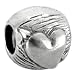 Avedon Polished Sterling Silver Puffed Heart Slide Charm