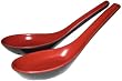 Asian Red/Black Soup Spoons, Set of 2