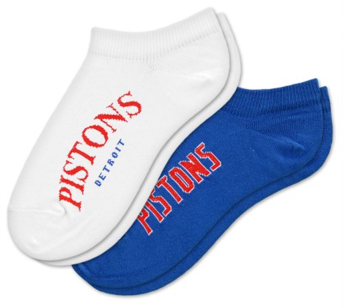NBA Detroit Pistons Womens Socks, 2-Pack, Ankle Socks