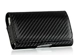 Premium Executive Carbon Fiber Weave Horizontal Carrying Pouch Case for Samsung Infuse 4G (Free Gift)