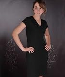 LAT Sportswear Junior V-Neck Collar Tee Dress, Black, X-Large LAT Sportswear Junior V-Neck Collar Tee Dress, Black, X-Large