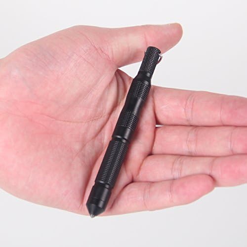 Waterproof Magnesium Bar Flint Fire Starter Survival Keychain Tool + Tungsten Steel Tip Glass Breaker #Black