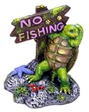 Resin Ornament - Turtle Look - No Fishing Sign