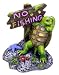 Resin Ornament - Turtle Look - No Fishing Sign