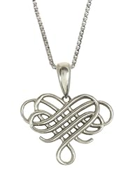 Silver Infinity Heart Pendant Necklace by Proposition Love Jewelry