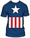 Men's Marvel Comics Captain America Suit Costume Fitted Jersey T-shirt