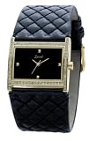 Spirit Ladies Stone Set Black Strap Watch ASPL27