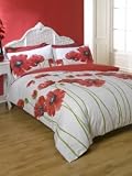 Poppy Red Duvet Cover Set - Double