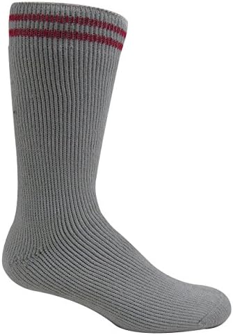 Heat Jammer Men's Thermal Brushed (3x Warmer) Socks (GREY/RED)