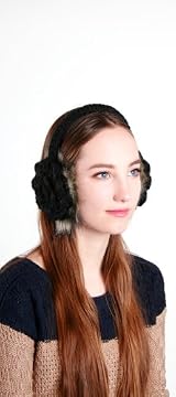 VINTAGE FAUX FUR EARMUFF BLACK