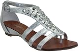Fergie Islander Women's Silver Low Heel Thong Sandals