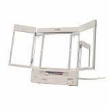 Review Organize.com  / Tri-Fold Lighted Swivel Mirror - 5x Magnification by Jerdon®
