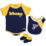 Reebok St. Louis Blues Infant Creeper, Bib and Bootie Set