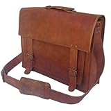 Komals Passion Leather 18 Inch Handmade Leather Briefcase/leather Messenger Bag/laptop Bag