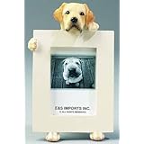 Yellow Lab Labrador Dog 2.5 x 3.5-inch Handpainted Picture Frame