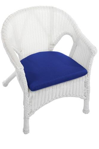 Wicker Bistro Chair Cushion 2hx18w Blue Sunbrella