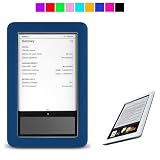Silcone Skin for Barnes and Nobles Nook eReader + Screen Protector (Blue)