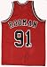 Dennis Rodman Autographed/Hand Signed Authentic Chicago Bulls Red Basketball Jersey