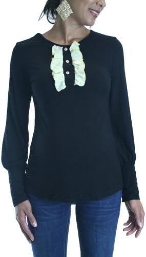 Sierra Lane Maternity : Long Sleeve Avery Top - Black (Small)