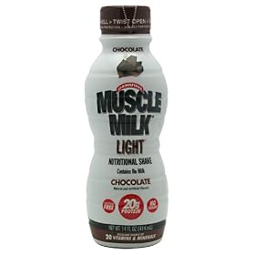 Muscle Milk Light, Ready to Drink, Chocolate, 14oz Bottle, (Pack of 12)