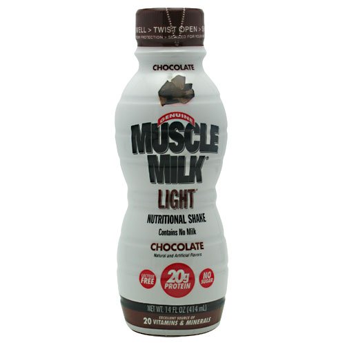 Muscle Milk Light, Ready to Drink, Chocolate, 14oz Bottle, Pack of 12