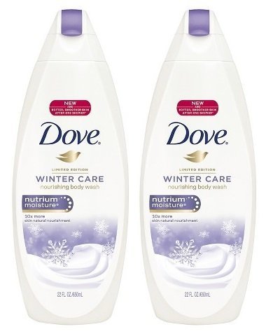 Dove Body Wash - Winter Care - 10x More Skin Natural Nourishment - Net Wt. 22 FL OZ (650 mL) Each - Pack of 2