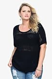Torrid Plus Size Black Open Stitch Sweater