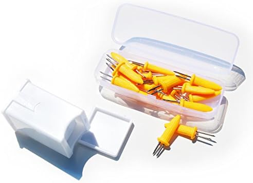 BBQ Corn Cob Butter Spreader and Corn Holder Combo Set for Picnics and Patios By Deeply Rooted Organics