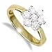 Jewelco London 18 carat solid gold 1 Carat Fine 7 stone Diamond claw-set cluster Ring