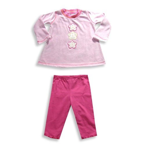 Mis Tee V-Us - Toddler Girls Long Sleeve Velour Pant Set, Pink, Fuschia