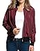 HOTOUCH Womens Classic Quilted Jacket Short Bomber Jacket Coat