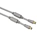 Hama Antennen Kabel, 0,75 m, 100 dB silber