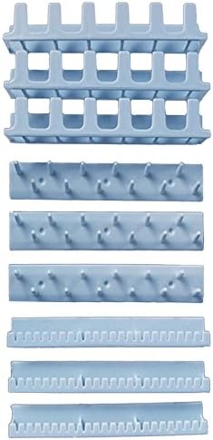 Gethome 9 in 1 Adhesive Paste Wall Hanging Storage Hooks Jewelry Display Organizer Necklace Hanger (Blue)