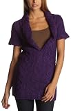 Kensie Girl Junior's Cable Knit Sweater, Royal Grape, Large