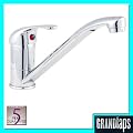 Chrome Kitchen Mixer Tap - Single Lever Swivel - Grand Taps UK (D 306)
