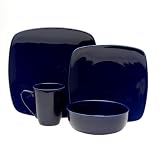sengWare 4-Piece Uptown Square Dinnerware Set, Blueberry