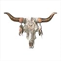 Bull's Skull Wall Clock