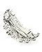Women's Rhinestone Flower Hair Barrette Clip Hair Pin Antique Silver IMB2111