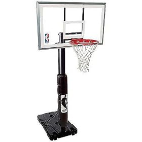 Spalding 68395W NBA Portable Basketball Hoop with 54 Inch Polycarbonate Backboard
