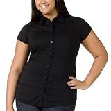Women's Plus Size Merona® Novelty Voile Blouse - Ebony