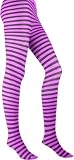 Black / Fuchsia Striped Tights